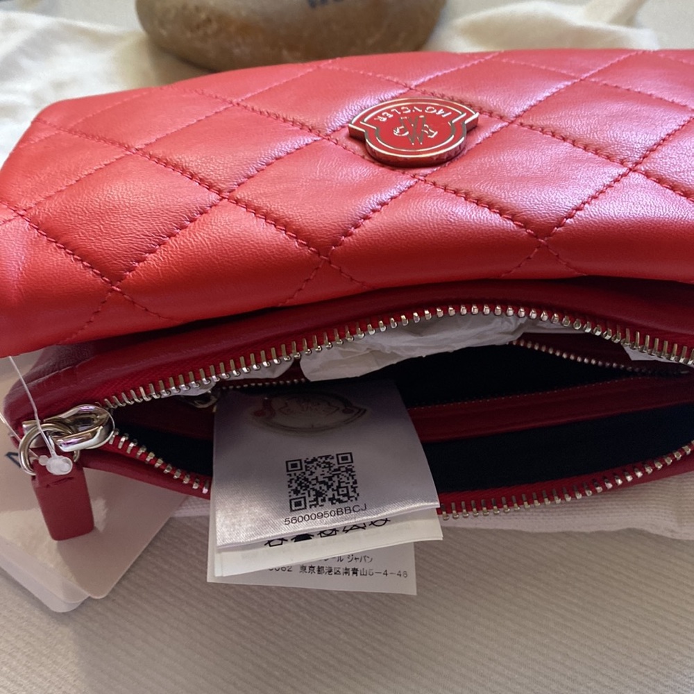 Moncler Poppy Quilted Leather Crossbody - Picture 6 of 7